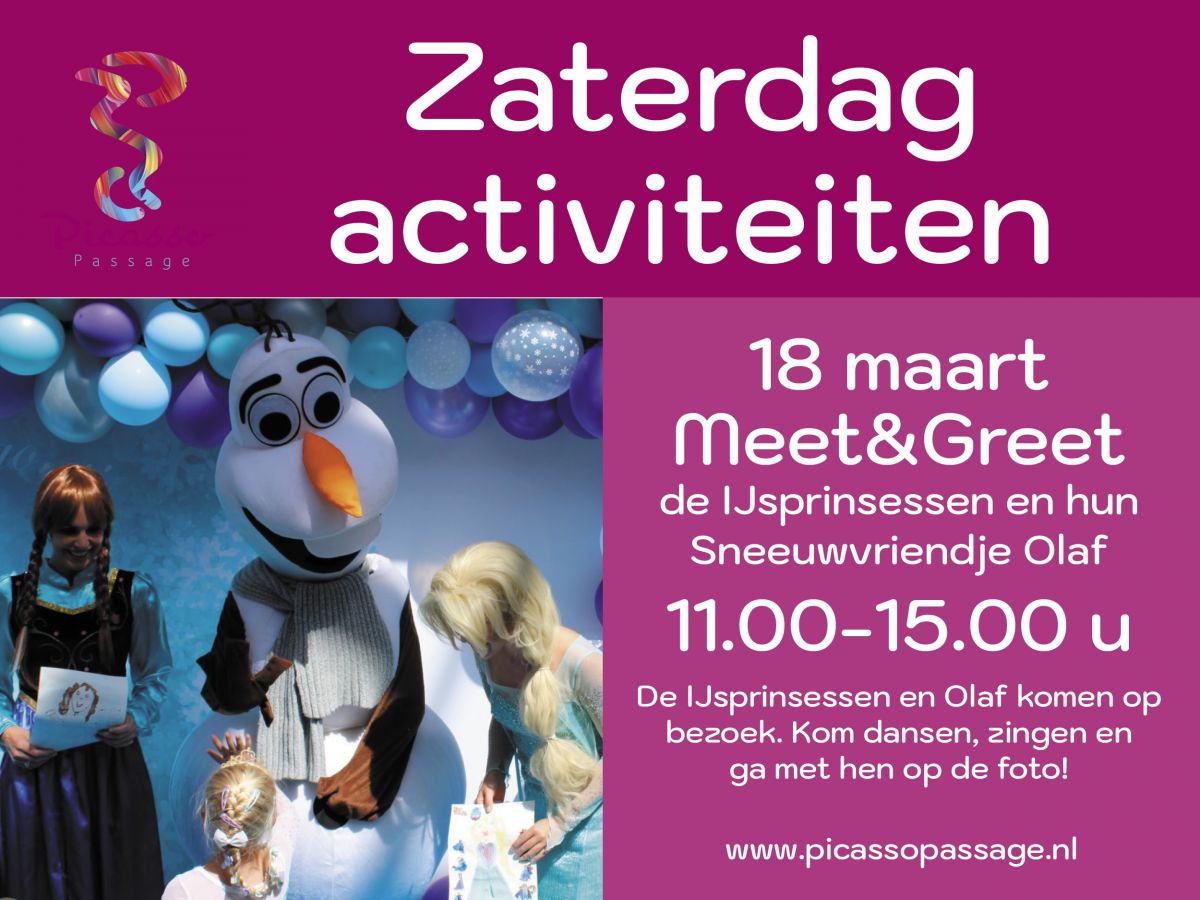 Meet& Greet de IJsprinsessen en Olaf